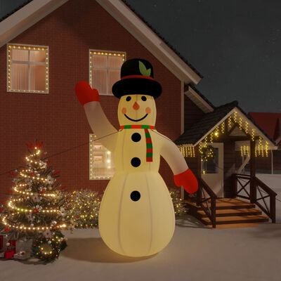 vidaXL Oppblåsbar julesnømann med lysdioder 455 cm