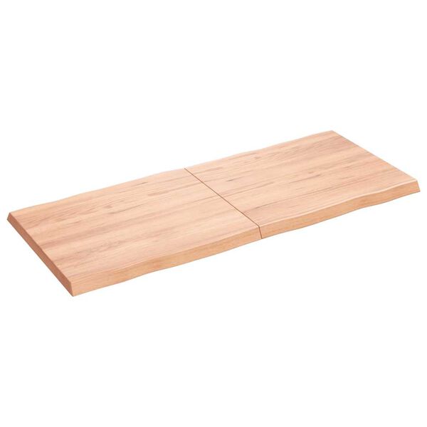 vidaXL Bordplate lysebrun 120x50x(2-4)cm behandlet heltre naturlig
