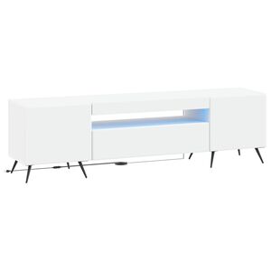 vidaXL LED TV-skap Hvit Konstruert tre