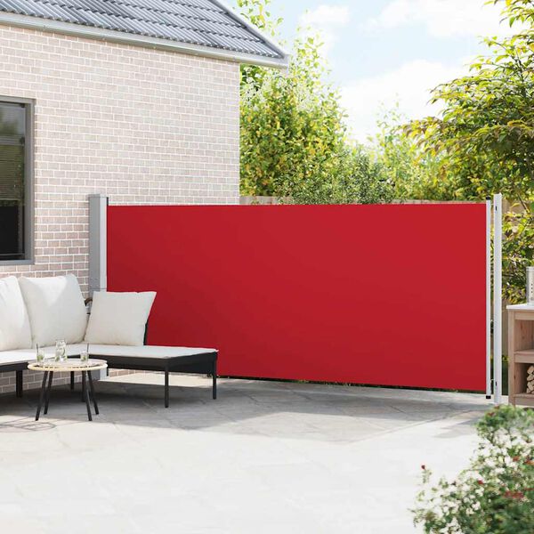 vidaXL Uttrekkbar sidemarkise 600x160 cm r&oslash;d