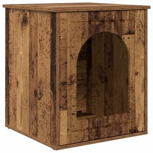 vidaXL Katt Hus Gammelt tre 53 x 52 x 62 cm Konstruert tre