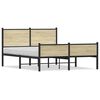 vidaXL Sengeramme i metall uten madrass sonoma eik 140x200 cm