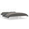 vidaXL Sengeramme i metall med hodegavl hvit 183x213 cm