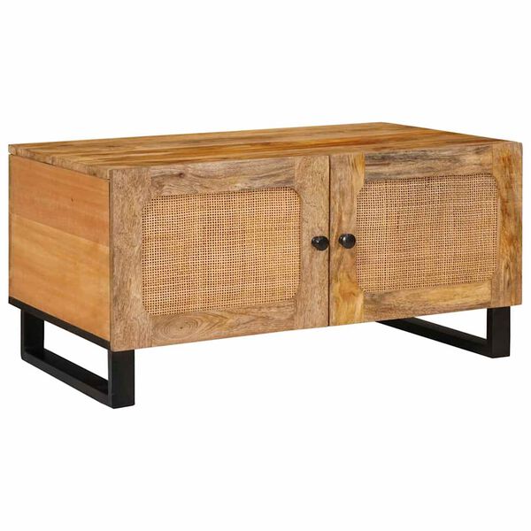 vidaXL Kaffebord Naturlig 80 x 50 x 40 cm Massiv mango tre