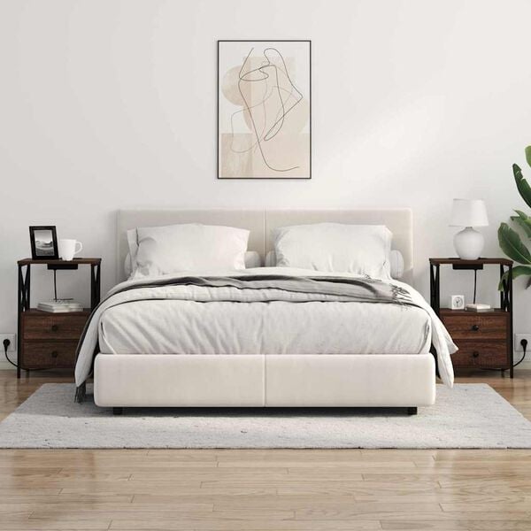 vidaXL Nattbordskap 2 pcs Brun Eik 40 x 31 x 60 cm Konstruert tre