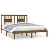 vidaXL Sengeramme honningbrun heltre 150x200 cm King Size