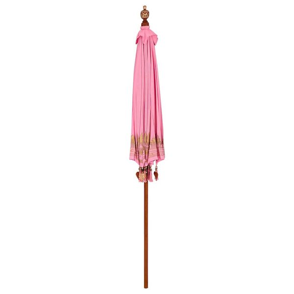 vidaXL Balinesisk Parasol Rosa 215 x 215 x 260 cm