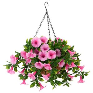 vidaXL Kunstige blomster Rosa 55 x 50 x 57 cm PE og st&aring;l