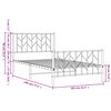vidaXL Sengeramme i metall med hode- og fotgavl hvit 100x190 cm