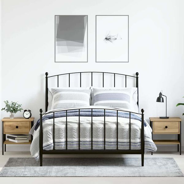 vidaXL Nattbord med skuff 2 pcs artisan eik 40 x 42 x 45 cm