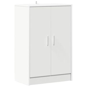 vidaXL Sko skap 60 x 35 x 92 cm Hvit