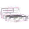 vidaXL Seng med bokhylle uten madrass 180x200 cm heltre