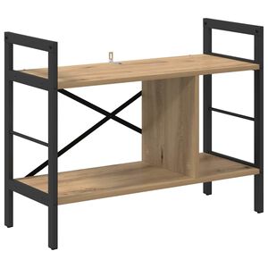 vidaXL Bokhylle 3 niv&aring;er 75 x 30 x 58,5 cm Konstruert tre Artisan Eik