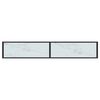 vidaXL Konsollbord hvit marmor 200x35x75,5 cm herdet glass
