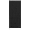 vidaXL H&oslash;yskap med skuff 2 pcs Svart Eik Konstruert tre