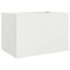 vidaXL Plantekasse hvit 62x47x46 cm st&aring;l