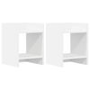 vidaXL Planteholder 2 pcs Hvit 30 x 30 x 40 cm Konstruert tre