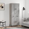 vidaXL Highboard gr&aring; sonoma 69,5x34x180 cm konstruert tre