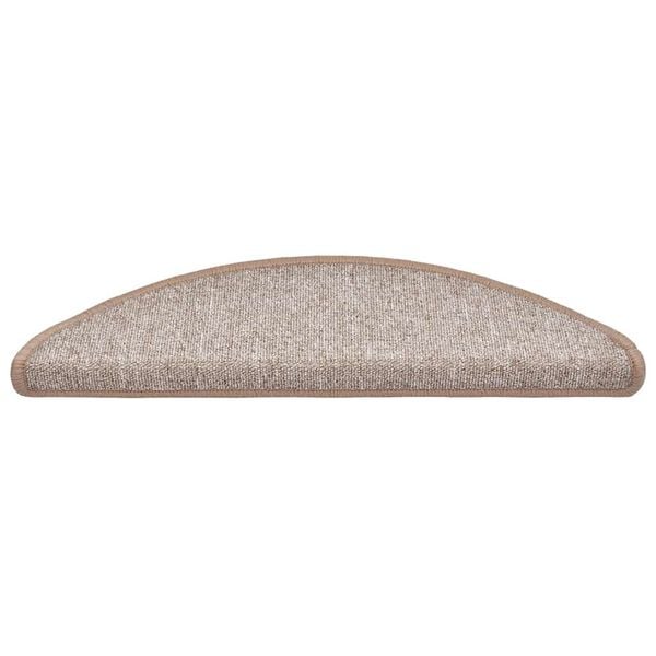 vidaXL Trappematter 30 stk 56x17x3 cm lysebrune halvrund