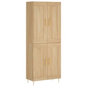 vidaXL Highboard sonoma eik 69,5x34x180 cm konstruert tre