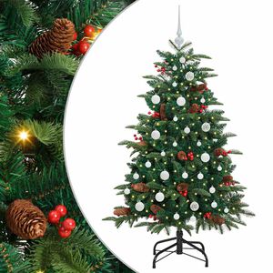 vidaXL Kunstig juletre med 150 LED gr&oslash;nn 150 cm PVC og Metall og Plast