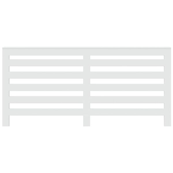 vidaXL Radiatordeksel hvit 175x20x82 cm konstruert tre