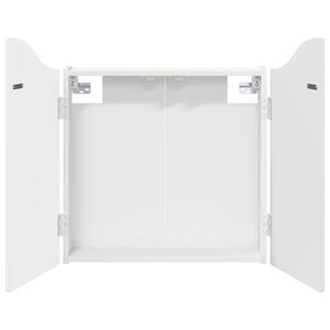 vidaXL Dartbrettskap H&oslash;gglans hvit 56 x 12 x 63 cm Konstruert tre