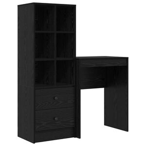 vidaXL Skrivebord Svart Eik 105,5 x 34 x 127 cm 2 stk.