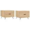 vidaXL Salongbord 2 stk sonoma eik 50x50x40 cm konstruert tre