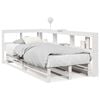 vidaXL Seng med bokhylle uten madrass hvit 90x200 cm heltre furu