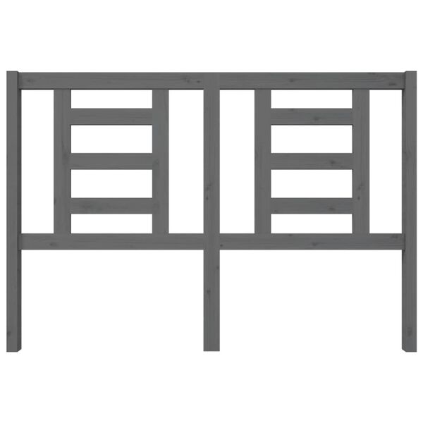 vidaXL Sengegavl gr&aring; 146x4x100 cm heltre furu