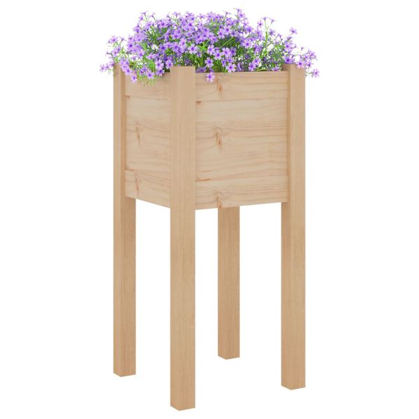vidaXL Plantekasse 31x31x70 cm heltre furu