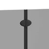 vidaXL Dusjinnhegning Svart 95 x 140 cm ESG Glass og Aluminium