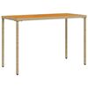 vidaXL Hagebord med topp i akasietre beige 115x54x74 cm polyrotting