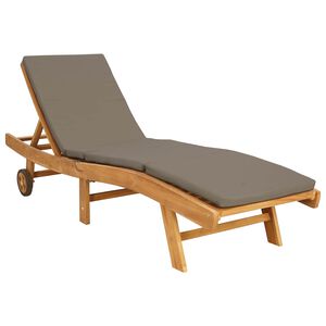 vidaXL Solstol Polyester Brun og gr&aring;brun