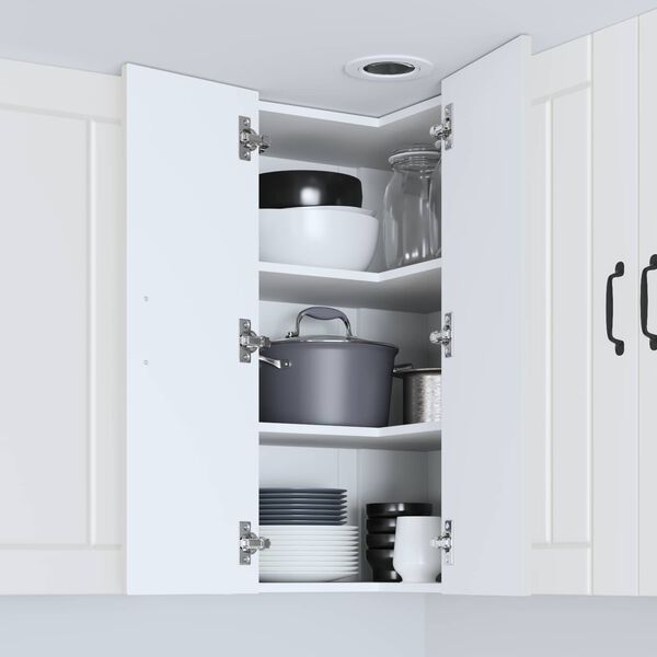 vidaXL Kj&oslash;kkenskap Lucca Hvit 57 x 57 x 80 cm Konstruert tre