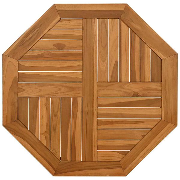 vidaXL Bordplate 70x70x2,5 cm &aring;ttekantet heltre teak