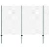 vidaXL Kjettinggjerde med stolpe 10 x 1,5 m PVC-belagt st&aring;l Gr&oslash;nn Mesh
