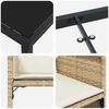 vidaXL Hage Spisegruppe med pute 5 pcs Beige polyrotting