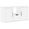 vidaXL TV-skap med skuff ODDA hvit 79x24x40 cm heltre furu