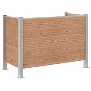 vidaXL Avfallsbingehekk Brun 161 x 85 x 115 cm Aluminium og WPC
