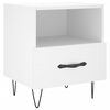vidaXL Nattbord hvit 40x35x47,5 cm konstruert tre