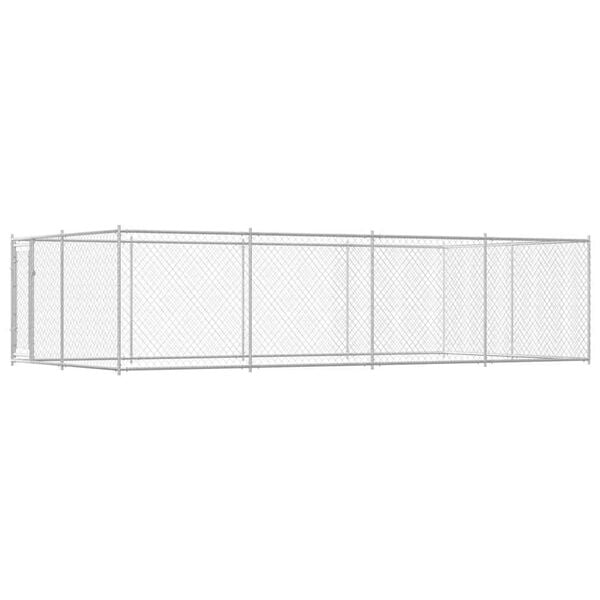 vidaXL Utendørs hundegård 7,6x3,8x1,9 m