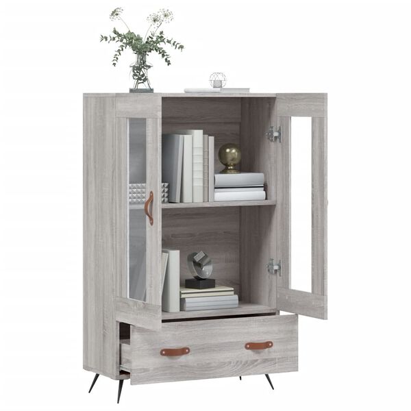vidaXL Highboard gr&aring; sonoma 69,5x31x115 cm konstruert tre