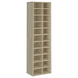 vidaXL Skoskap sonoma eik 54x34x183 cm sponplate