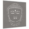 vidaXL Veggdekorasjon til hage 55x55 cm cortenst&aring;l Buddha-design