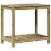 vidaXL Pottebord med hylle 82,5x50x75 cm impregnert furu