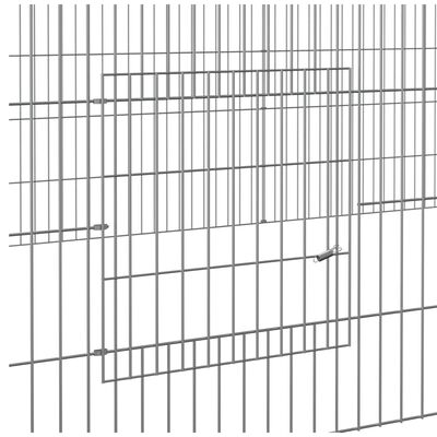 vidaXL Kaninbur med 5 paneler 541x109x54 cm galvanisert jern