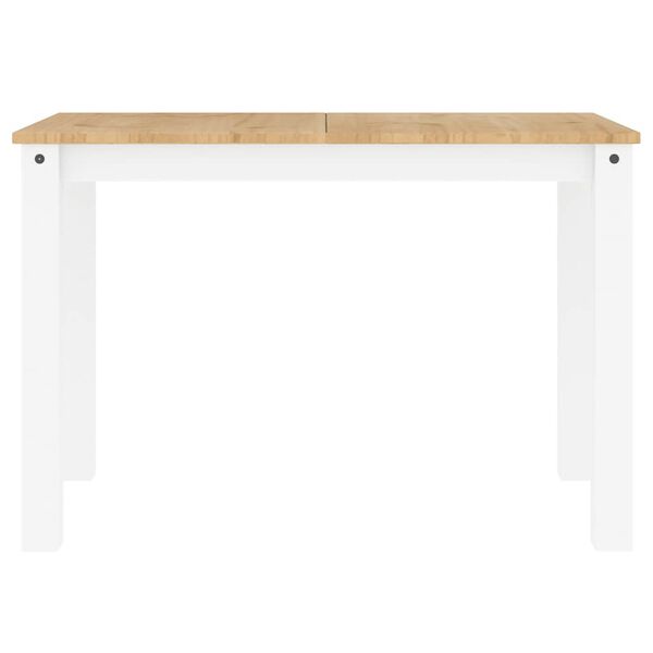 vidaXL Spisebord Panama hvit 112x60x75 cm heltre furu