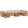 vidaXL Seksjonssofa Sett 11 pcs Naturlig Solid akasietre